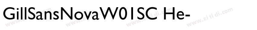 GillSansNovaW01SC He字体转换